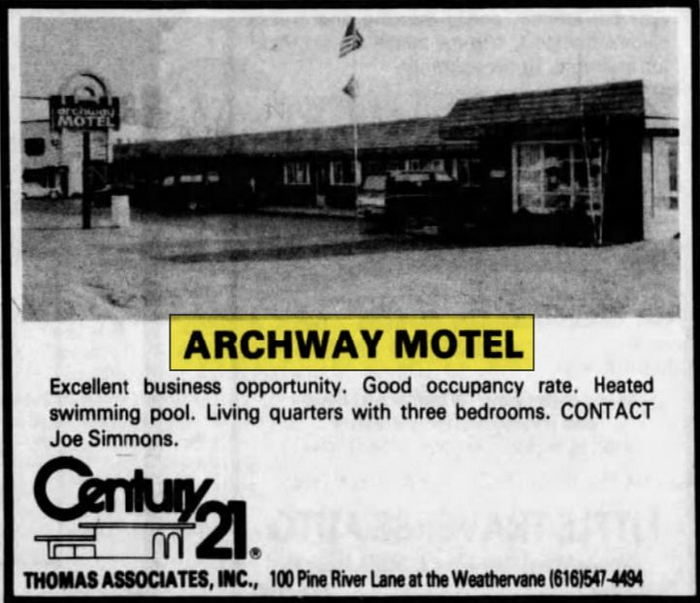 Archway Motel - Oct 1982 Motel Is For Sale